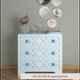 Atom 1.25 Inch Blue Crystal Glass Melon Marigold Flower Cabinet Door knob (Pack of 4)