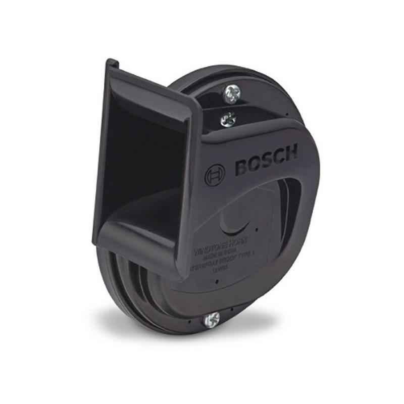 Bosch 2 Pcs 105-118dB 12V Plastic Black Symphony Horn Set for Hindustan Motors Ambassador 1.8 Cng, F002H10028