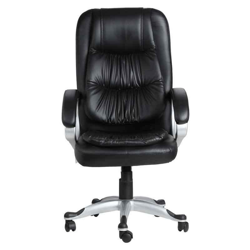 Chair Garage PU Leatherette Black Adjustable Height Office Chair with Back Support, CG124