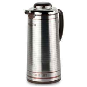 iBELL 1900ml Stainless Steel Silver Premium Glass Vacuum Jug Flask, IBLJF3190H