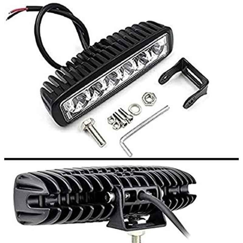 AOW 6 Led Bar Auxillary Bike Fog Lamp Spot Lamp 18W (Pack of 1) for Hero Karizma