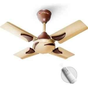 Longway Creta 50W Golden 4 Blade Ceiling Fan with Remote Control, Sweep: 600 mm