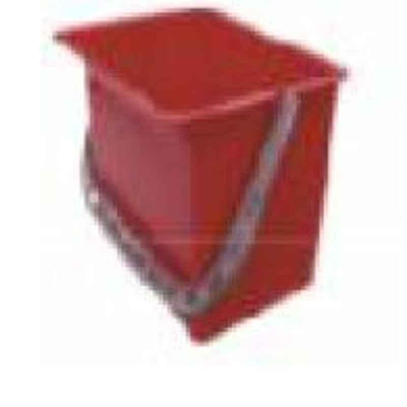 Amsse PSB 6 1001 6L Red Plastic Square Bucket with Measurements (Pack of 5)