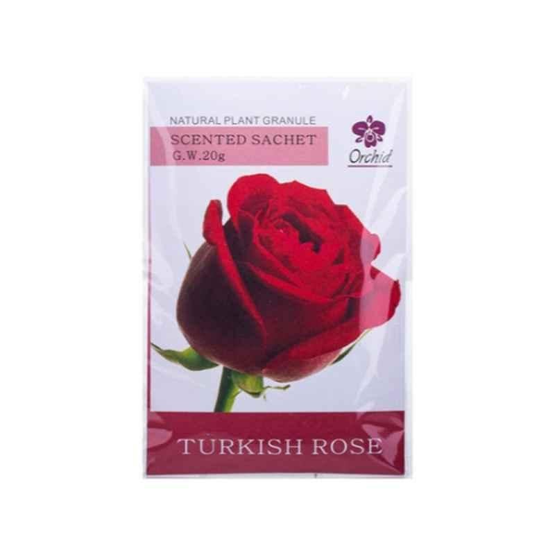 Orchid 20g 17cm White Turkish Rose Natural Scented Sachet, 5106000020095