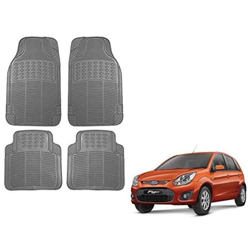 Kozdiko Grey Simple Rubber Car Foot Mat Set for Ford Figo, koz_13444
