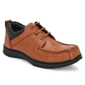 ArmaDuro AD1034 Leather Steel Toe Tan Work Safety Shoes, Size: 6