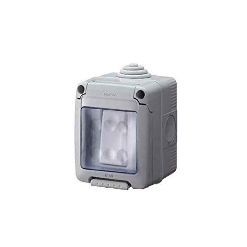 Gewiss GW27833 1P 16AX Grey Watertight Enclosure Complete with 2-Way Switch
