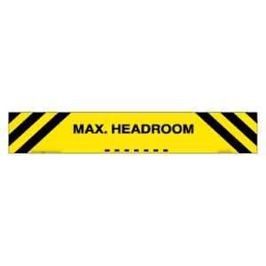 SUNSIGNS 300x100mm Vinyl & Acrylic Sandwich Max Headroom Signage, SN0137VNLM1HPIDAG