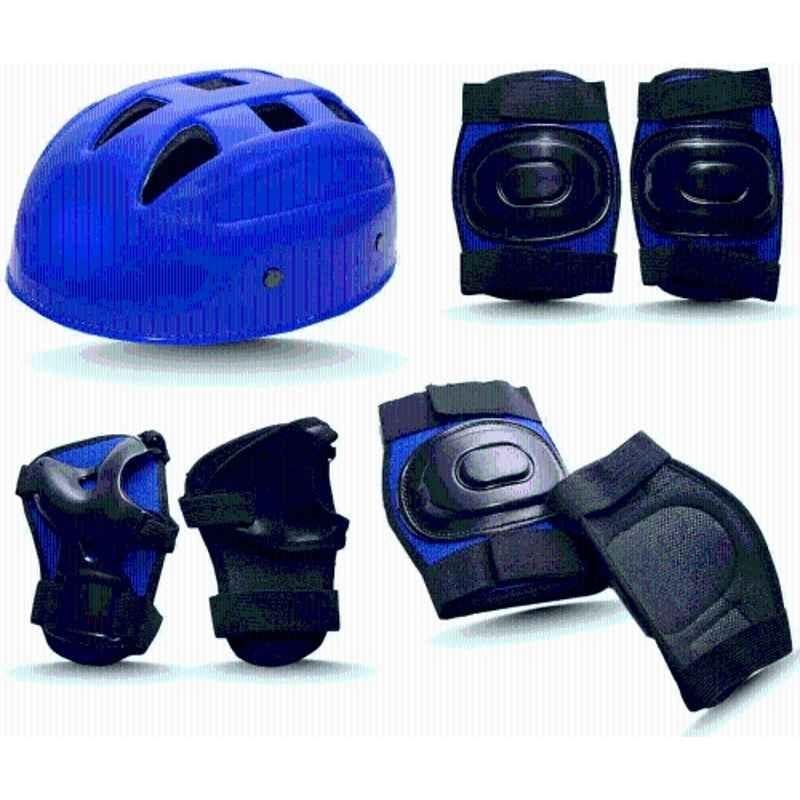 STYRKR Blue Safety Kit for Cycling & Skating with Helmet for Kids Skating Kit
