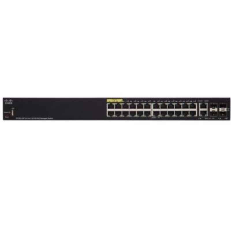 Cisco 220 Series 375W 50 GbE Port & 2 Gigabit Ethernet PoE Black Smart Network Switch, SG22050P