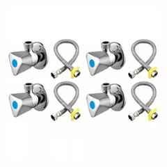 Fastgear Stainless Steel Silver Chrome Finish Bathroom Faucet Set, FG2405