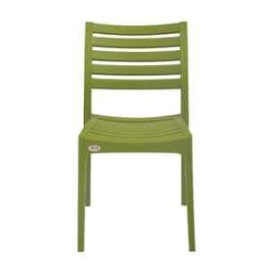 Supreme Omega Plastic Mehndi Green Chair without Arm (Pack of 4)