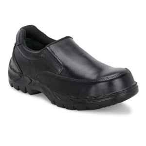 ArmaDuro Leather Steel Toe Black Safety Shoes, ADR_1030_BLACK, Size: 11