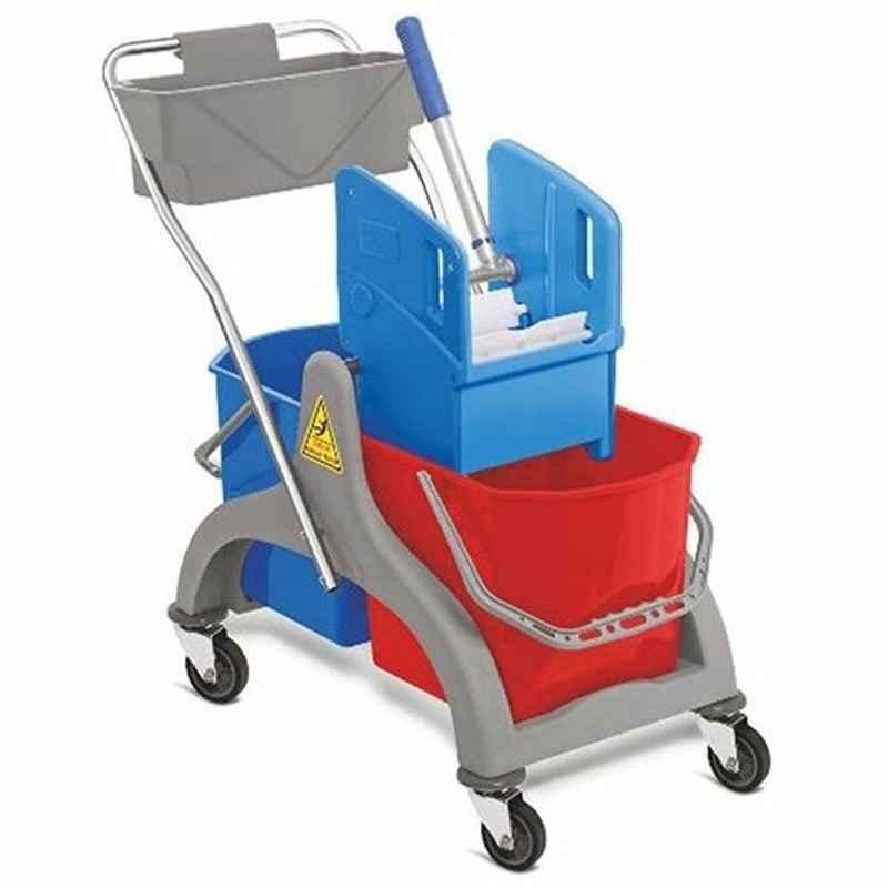 Intercare 25L Plastic Double Bucket Trolley With Wringer