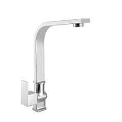 10X ST-0190 Brass Silver Table Mount Chrome Finish Swan Neck Tap for Bathroom & Kitchen