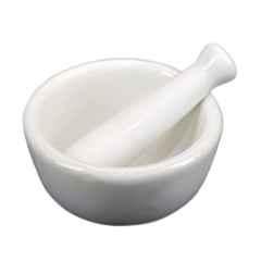 Kamboj Traders 14 inch Round Porcelain Mortar Pestle, KTBR47