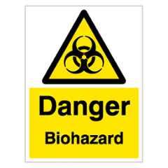 SUNSIGNS 400x600mm Vinyl & Acrylic Sandwich Danger Biohazard Signage, SN0045VNLM1HPIDAP