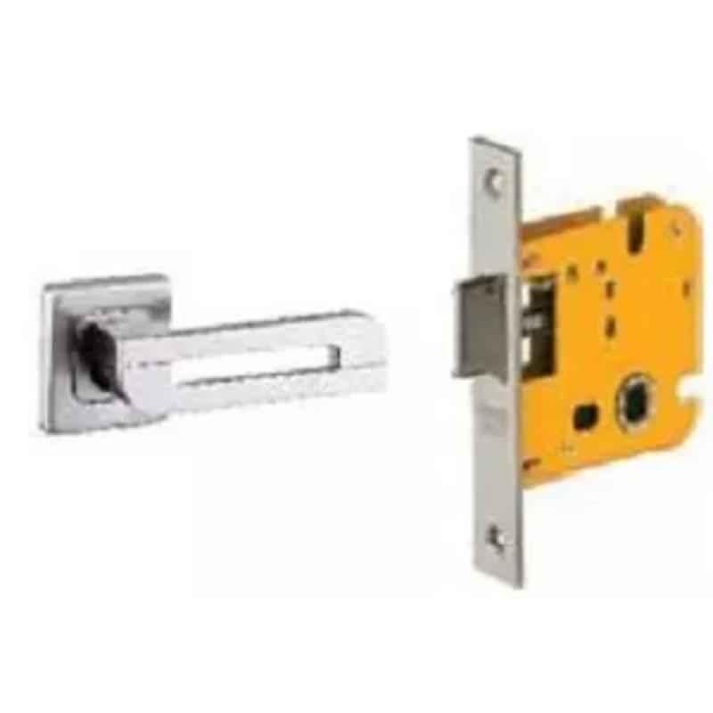Dorset ML Series Lia Stainless Steel Silver Chrome Finish Door Handle Lock Set with Mortise Latch (Pack of 3)