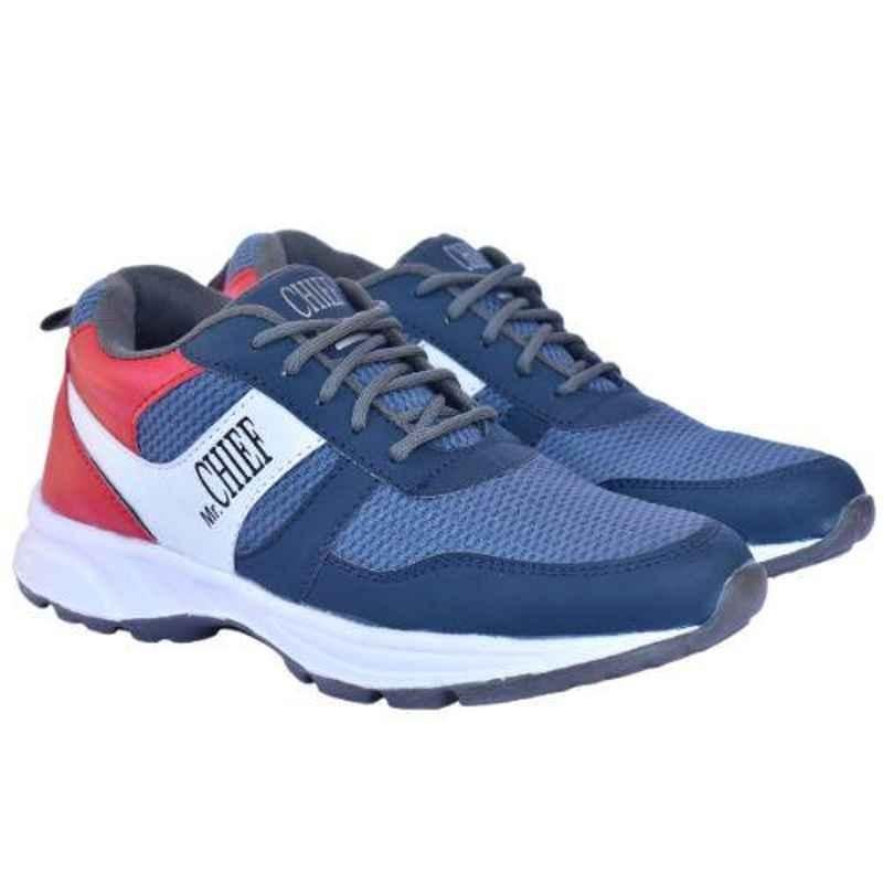 Mr Chief 5024 Blue Smart Sports Running Shoes, Size: 9