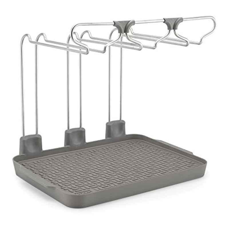 Polder Stainless Steel Silver Glass Drying Rack, KTH-640-432