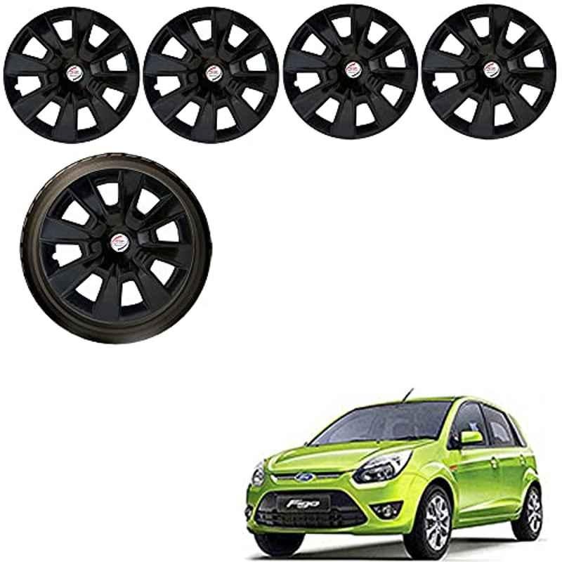 Auto Pearl 4 Pcs 14 inch ABS Black Car Wheel Cover Set for Ford Figo Type 1