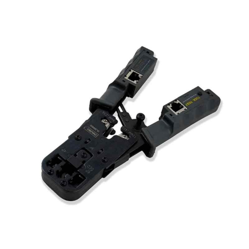 Deli DL381468 67mm Cold Rolled Steel Black Adjustable Automatic Cable Crimper
