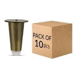 Plantex Heavy Duty Stainless Steel 4 inch Sofa Leg/Bed Furniture Leg Pair for Home/Furniture Legs for Table/Support Legs/Sofa Furniture Leg Antique Brass Set of 10 Pcs