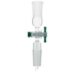 ABGIL B-45 Borosilicate 3.3 Glass Vacuum Flow Control Adapter with PTFE Stopcock & Two Way Joints, ABG336