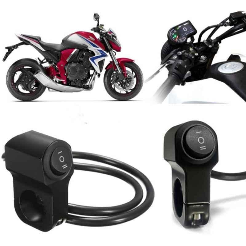 Auto Pearl 12V Aluminium Alloy Black Motorcycle Handlebar Headlight Switch for CB1000R Plus