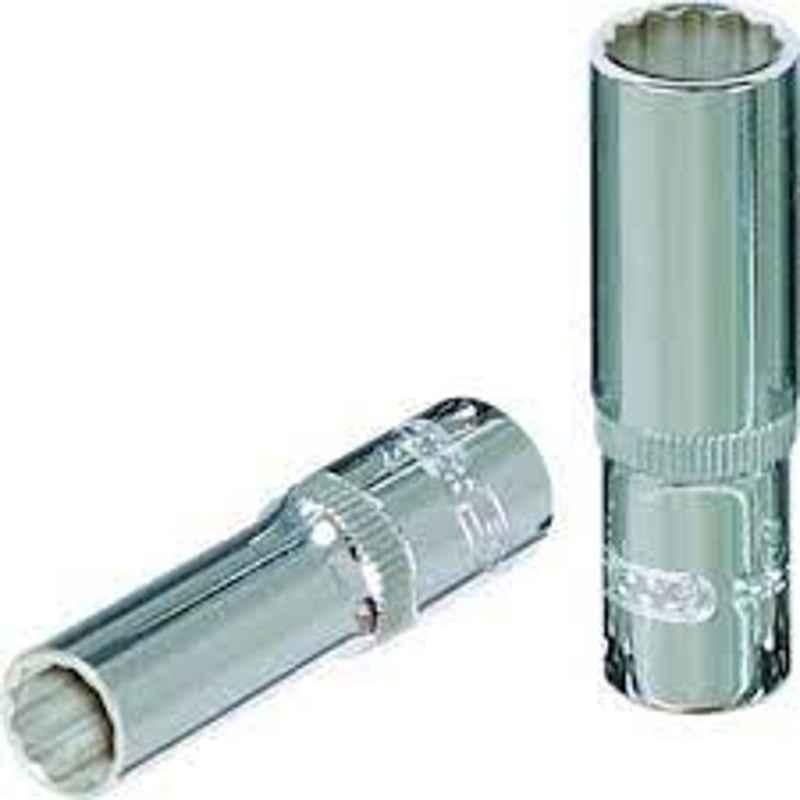 KS Tools 1/2 inch CrV Chrome Plus 12 Point Deep Socket, 918.1618