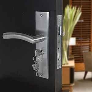 Voltizi 10 inch Stainless Steel Cylindrical Plate Mortise Door Lock Set with 3 Keys, MG1105