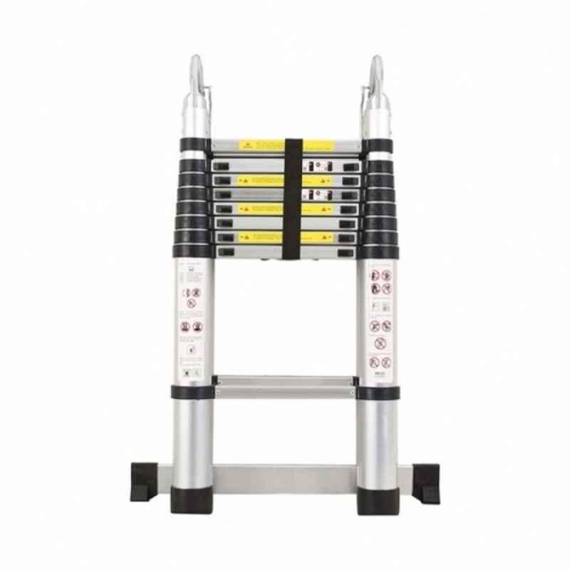 Smarty 18 Step 18.5ft Aluminium Retractable Telescopic Ladder with Double Mag Hinge