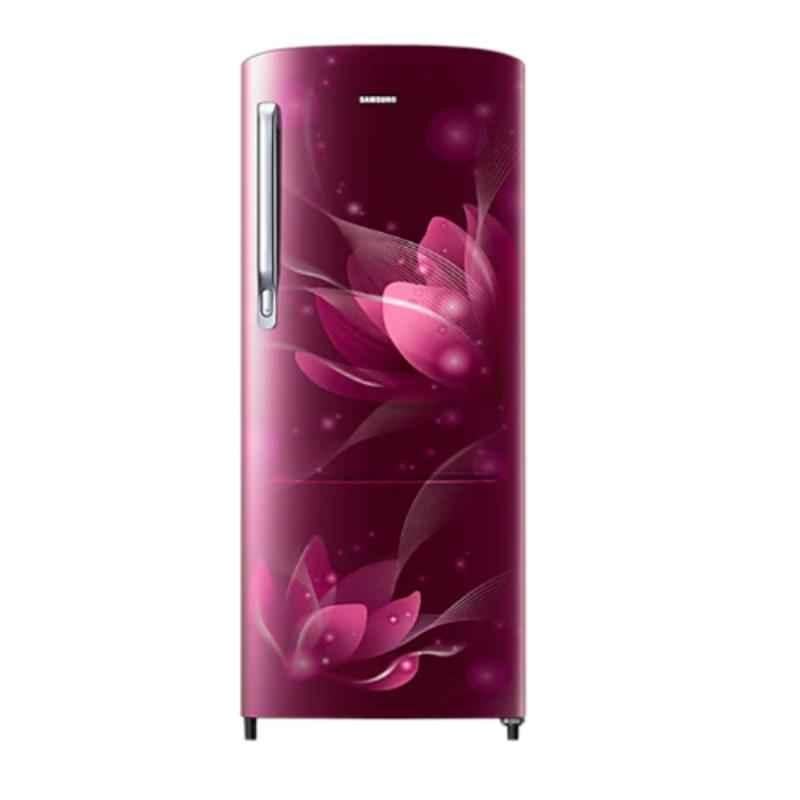Samsung 192L 2 Star Saffron Red Direct Cool Single Door Refrigerator, RR20A171BR8