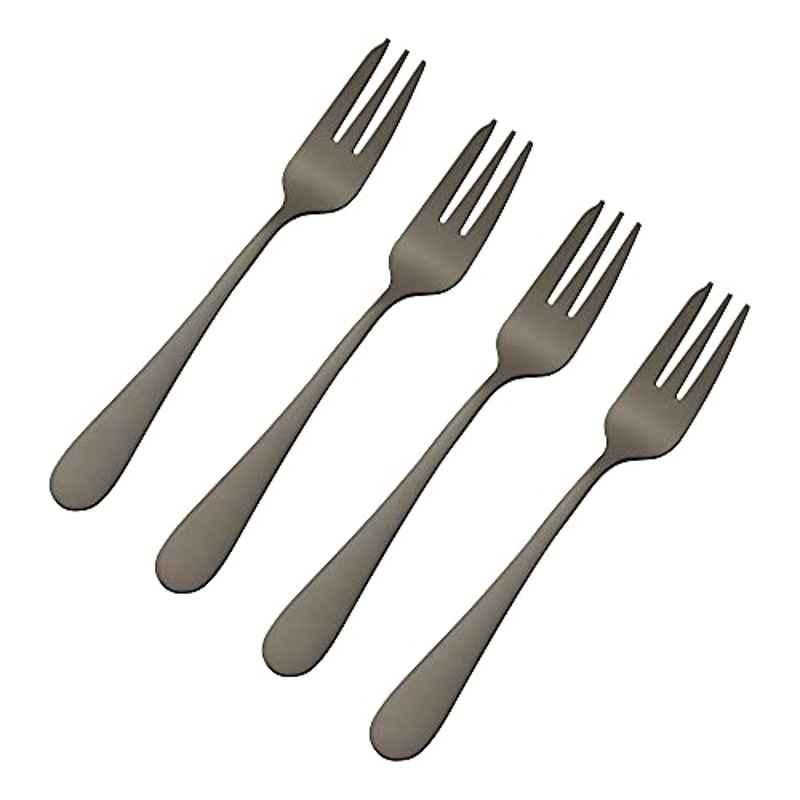 Viners 4Pcs Stainless Steel Grey Pastry Fork Set, 304.072