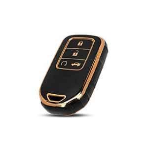 Flymaster Thermoplastic Polyurethane Black TPU Car Key Cover, BLACK-TPURKE-24