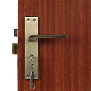 Voltizi 70mm ‎Zinc ‎Antique Finish Mortise Door Long Keyed Lock Set for Main Door Long Keyed, CRZ020