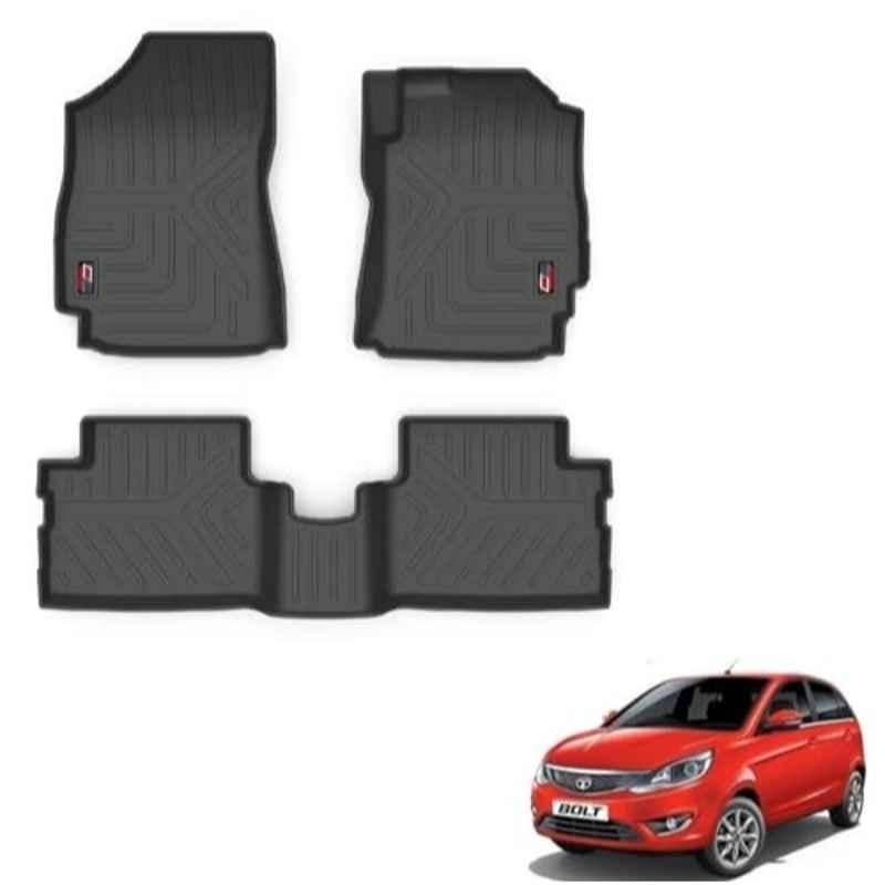 Kozdiko Thermoplastic Polyolefins 3D Life Long Car Floor Mat Set for Tata Bolt