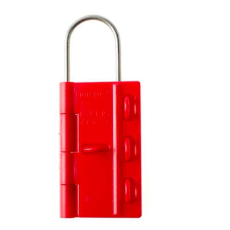 LOTO-LOK 3.5mm Nylon & Steel Red Lockout Safety HASP, HSP-TS3-4L