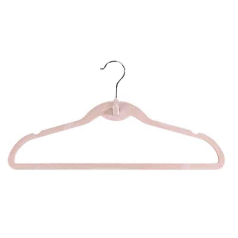 Wenko ABS Pink Velvet Clothes Hangers, 41x22.5x1 cm (Pack of 7)