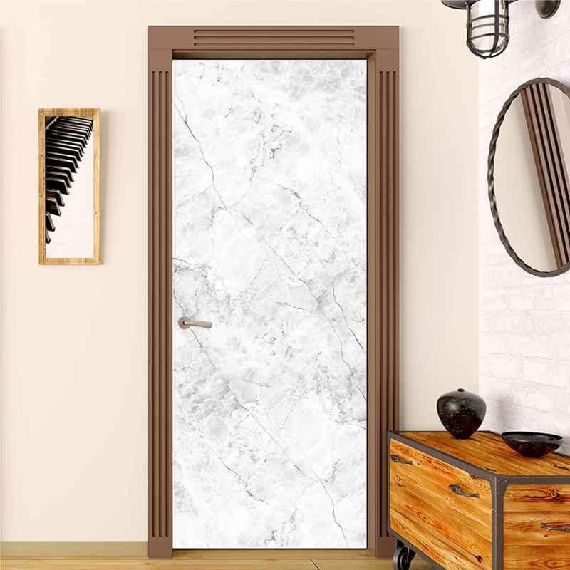 Asian Paints EzyCR8 213x84cm White Marble Finish Self Adhesive Door Mural, HPCA25385