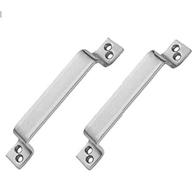Smart Shophar 8 inch Stainless Steel Silver Ruffles Cabinet Handle, SHA40CH-RUFL-SL08-P2 (Pack of 2)