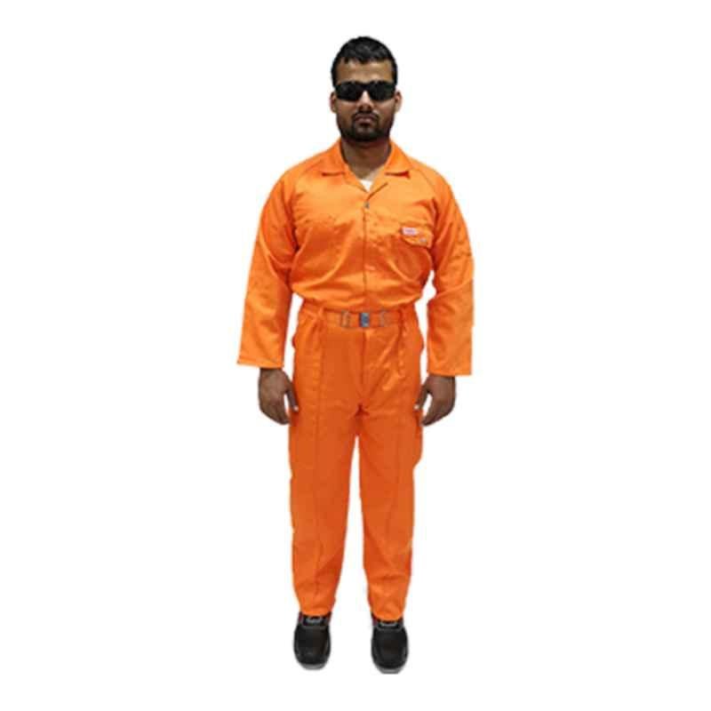 Taha Poplin Orange Coverall Size: XL