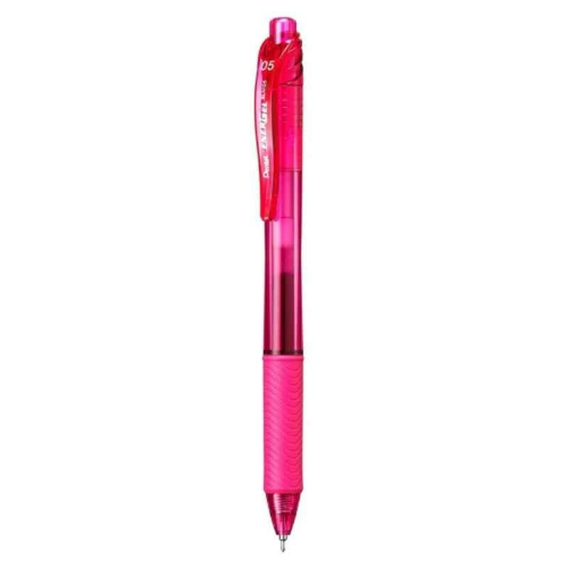 Pentel Energel-X 0.5mm Pink Needle Tip Retractable Pen, PE-BLN105-PH (Pack of 12)