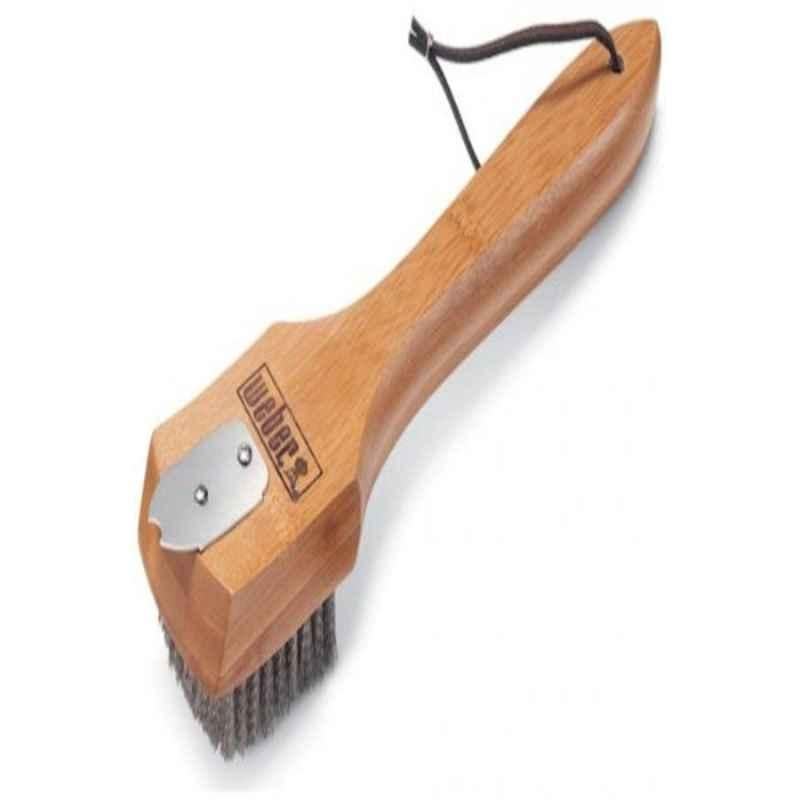 Weber 30cm Brown Bamboo Grill Brush, 2724647834542