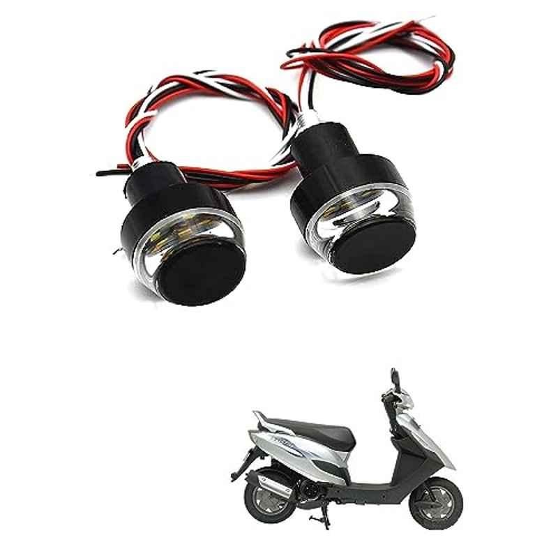 Kozdiko 2 Pcs Dual Colour Motorcycle LED Indicator Turn Signal Handle Bar Light Set for Bajaj Kristal 640