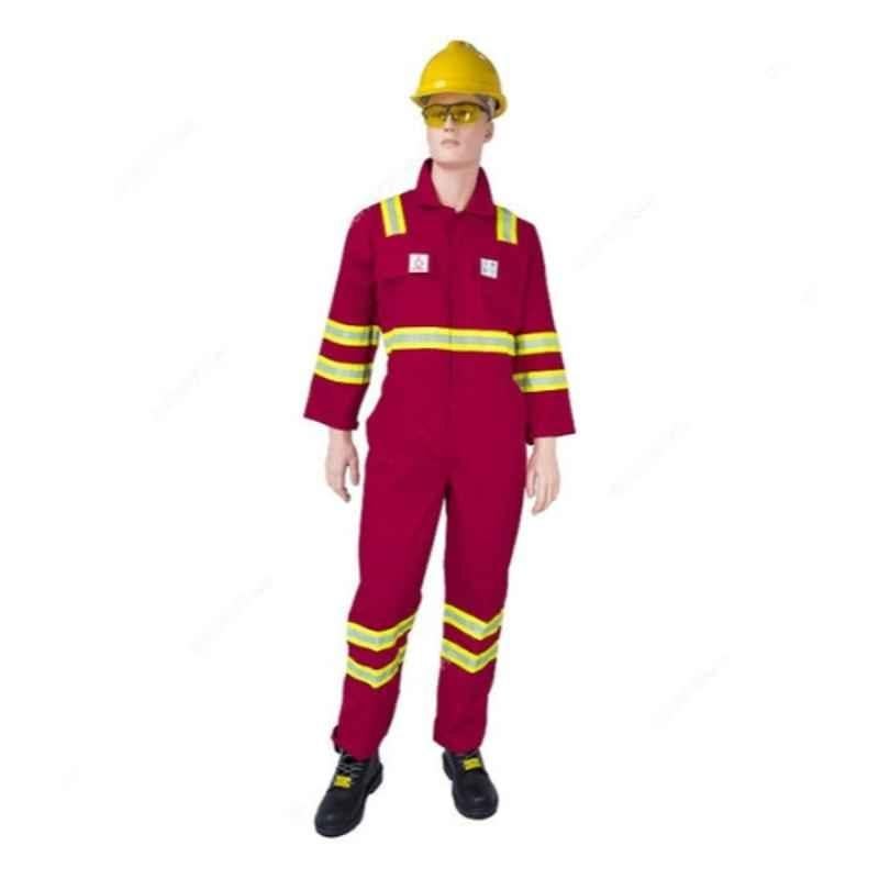 Empiral E31005120 Cotton Red Safety Coverall, Size: 4XL