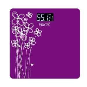 Venus 180kg Tempered Glass Purple Electronic Digital Body Weight Machine with LCD Display, EPS-2799
