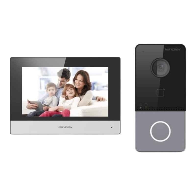 Hikvision IP Video Door Phone Kit with DS-KH6320-WTE1 7 inch Indoor Monitor & DS-KV6113-WPE1 Villa Door Station, Wi-Fi, PoE & Two-Way Audio