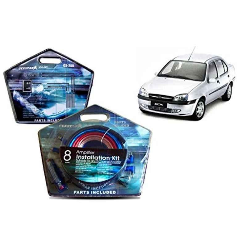 Auto Pearl Geestar Plus 8 Guage 2 Channel Amplifier Full Installation Kit for Ford Ikon, GS-208