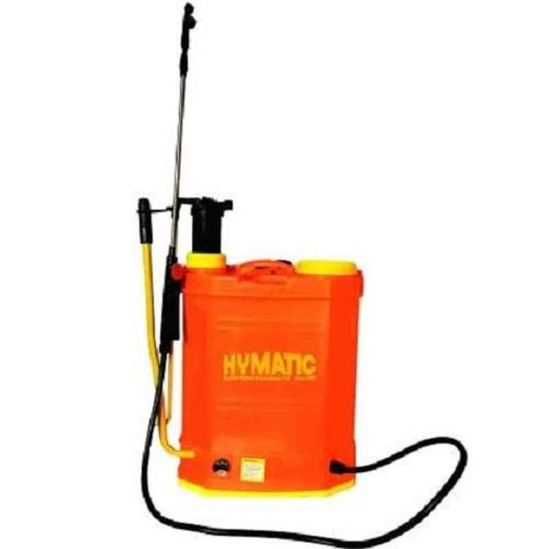 Hymatic 16L 2 in 1 Orange Battery Operated Backpack Sprayer